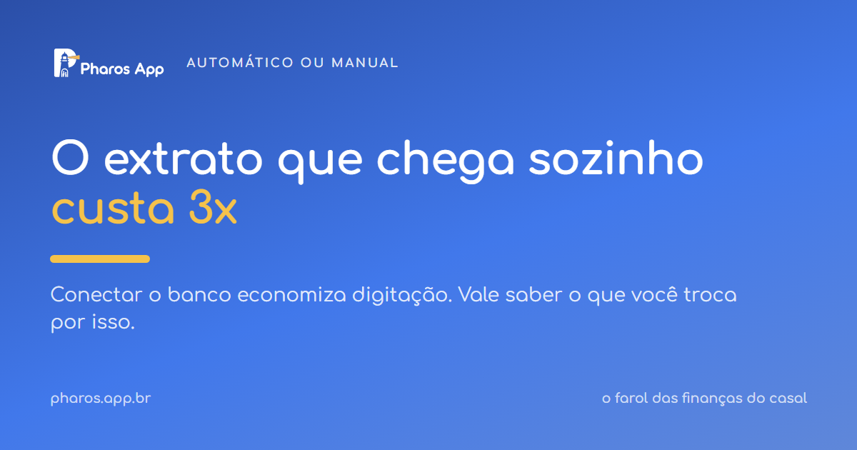 Um aplicativo de finanças que não se conecta ao banco
